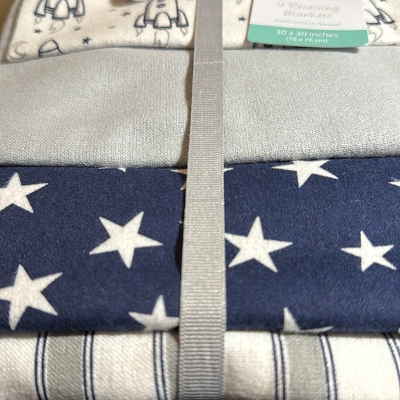 100% COTTON 4 PACK RECEIVING BLANKETS - Picture 7 of 7